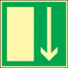 Panneau d'évacuation BGV A8 L148xl148 mm issue de secours plastique