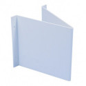Panneau d'angle L148xl148 mm blanko blanc pour transparents de présentation plastique