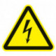 Panneau d’avertissement ASR A1.3/DIN EN ISO 7010 200 mm attention à la tension plastique