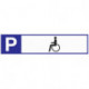 Signalisation de places de stationnement stationn. p. handicapés L460xl110 mm aluminium blanc/bleu/noir