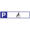 Signalisation de places de stationnement stationn. p. handicapés L460xl110 mm aluminium blanc/bleu/noir