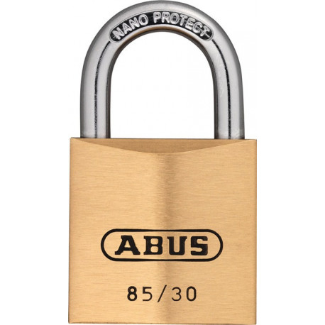 Cadenas cylindrique 85/30 gl largeur du corps de verrou 30 mm laiton fermeture i