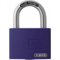 Cadenas à cylindre T65AL / 40 violet brillant corps de serrure largeur 43 mm aluminium à clés identiques