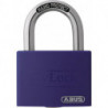 Cadenas à cylindre T65AL / 40 violet brillant corps de serrure largeur 43 mm aluminium à clés identiques