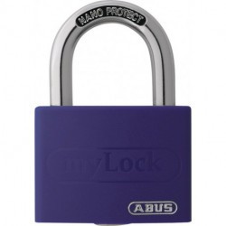 Cadenas à cylindre T65AL / 40 violet Lock-Tag largeur du corps de la serrure 43 mm aluminium à clés différentes
