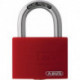 Cadenas à cylindre T65AL / 40 rouge lisse Corps de serrure largeur 43 mm aluminium à clés identiques
