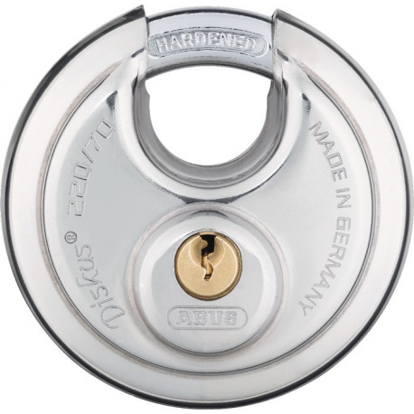 Cadenas à cylindre 220/70 largeur du corps de serrure 70 mm en acier inoxydable