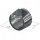 Support tube cintre armoire 12162 Plastique chromé, fixation murale D.25mm PG