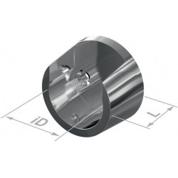 Support tube cintre armoire 12162 Plastique chromé, fixation murale D.25mm PG