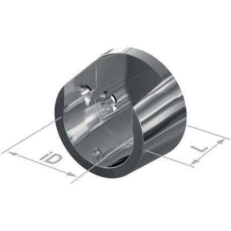 Support tube cintre armoire 12162 Plastique chromé, fixation murale D.25mm PG