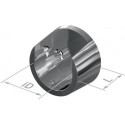 Support tube cintre armoire 12162 Plastique chromé, fixation murale D.25mm PG