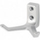 Crochet 0033 double A.55mm Aluminium anodisé argent H.43mm Hermeta