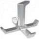 Patère pour plafond 0201 double saillie 83 mm aluminium, anodisé argent, hauteur 55 mm HERMETA