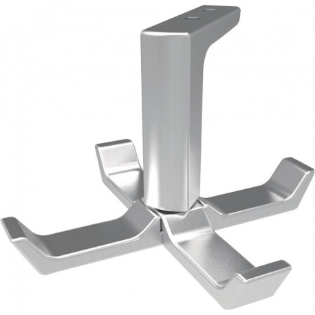 Patère pour plafond 0201 double saillie 83 mm aluminium, anodisé argent, hauteur 55 mm HERMETA