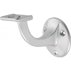 Supports de main courante 3502 Alu anodisé argent D.plaque murale 56mm droite HERMETA