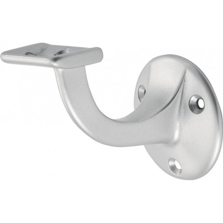 Supports de main courante 3502 Alu anodisé argent D.plaque murale 56mm droite HERMETA