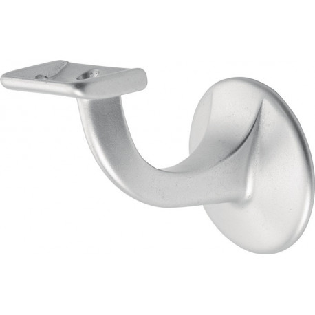Supports de main courante 3503 Alu anodisé argent D.plaque murale 56mm droite HERMETA