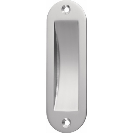 Poignée encastrée Alu anodisé.elox.ov.2xD.5mm L.120mm B.40mm HERMETA