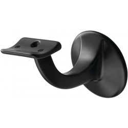 Supports de main courante 3501 Alu.plastifié noir D.plaque murale 56mm