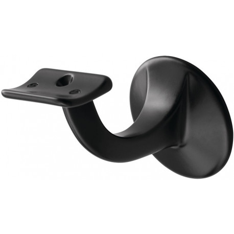 Supports de main courante 3501 Alu.plastifié noir D.plaque murale 56mm