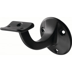 Supports de main courante 3505 Alu.plastifié noir D.plaque murale 56mm