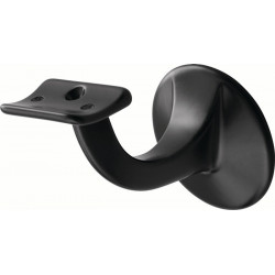 Supports de main courante 3506 Alu.plastifié noir D.plaque murale 56mm