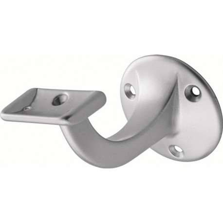 Supports de main courante 3507 Alu anodisé argent D.plaque murale 56mm droite HERMETA