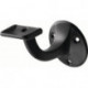 Supports de main courante 3507 Alu.plastifié noir D.plaque murale 56mm droite HERMETA