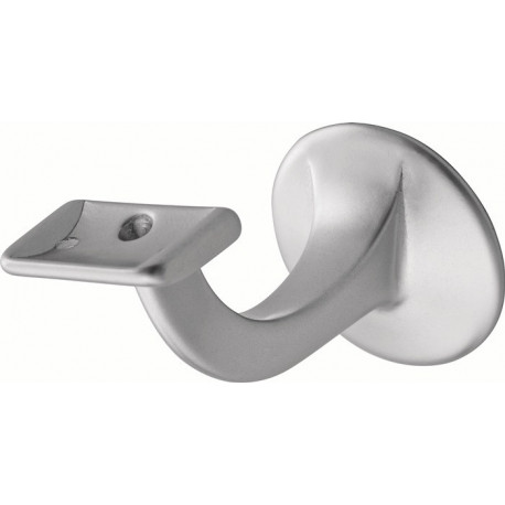 Supports de main courante 3508 Alu anodisé argent D.plaque murale 56mm droite HERMETA