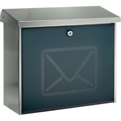 Boite aux lettres Lucca 3713 Ni Letter H.340mm B.380mm T.148mm Inox DIN C4