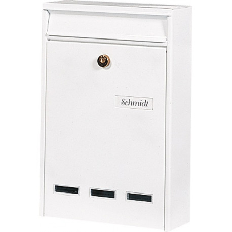 Boite aux lettres Köln 872 W H.340mm B.255mm T.85mm acier blanc DIN C4