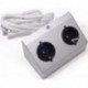 Prise double 230 V AC couleur argent L&S
