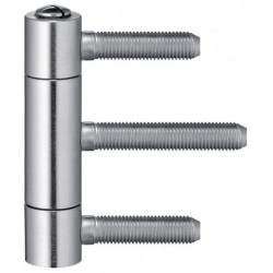 Charnière porte BAKA C 1-20 WF 3-pièces Brossé mat 100kg DIN G/D HLT