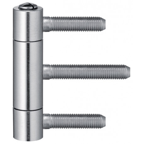 Charnière porte BAKA C 1-20 WF 3-pièces Brossé mat 100kg DIN G/D HLT