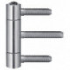 Charnière porte BAKA C 1-20 WF 3-pièces Brossé mat100kg STS ja DIN G/D HLT