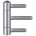 Charnière porte BAKA C 1-20 WF 3-pièces Brossé mat100kg STS ja DIN G/D HLT