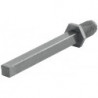 Broche carrée FDW broche complète / broche rapide carrée 8 x 80 mm fer M12 x 1,25 HOPPE