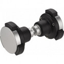 Paire de poignées bouton 490GN matière acier inox axe carré rotatif 8 mm AMF
