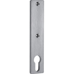 Plaque courte porte 427Z acier inoxydable mat sans trou de poignée PZ 72 mm AMF