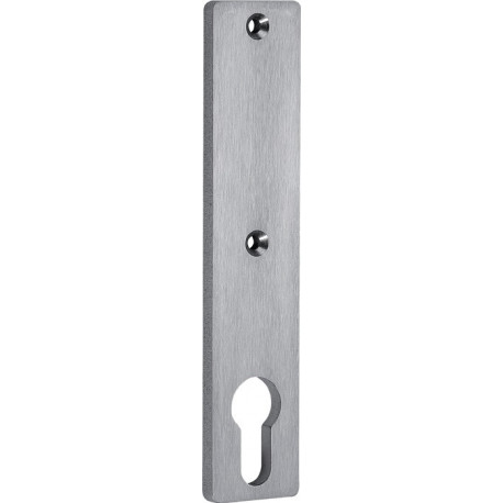 Plaque courte porte 427Z acier inoxydable mat sans trou de poignée PZ 72 mm AMF