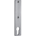 Plaque courte porte 427Z acier inoxydable mat sans trou de poignée PZ 72 mm AMF