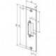 Plaque de frappe plate 21C inox ma Rect.B.34xL.150mm DIN Gauche/droit ASSA ABLOY