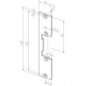 Plaque de frappe plate 096 inox ma Rect.B.24xL.130mm DIN Gauche/droit ASSA ABLOY