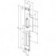 Plaque de frappe à rabat 14C rect.B.44xL.250mm DIN Gauche/DroiteASSA ABLOY