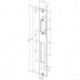 Plaque de frappe plate 691 inox ma Rect.B.25xL.250mm DIN Gauche/droit ASSA ABLOY