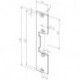 Plaque de frappe plate 096 STA galinox.Rect.B.24xL.130mm DIN Gauche/droit ASSA ABLOY