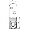 Joint de porte Schall-Ex® Ultra WS 1-290 2-s.L.958mm Alu anodisé.HLT ATHMER