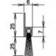 Joint de porte brosse, longueur 1250 mm, crin mixte. Visser ATHMER