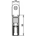 Joint de porte Doppeldicht® M-12/35 1-393 2-s.L.958mm aluminium, anodisé argent ATHMER