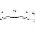 Seuil inox 164 3-107 longueur 1090 mm inox brossé mat ATHMER